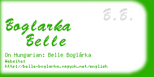 boglarka belle business card